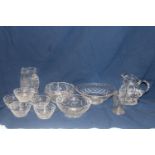 A selection of vintage glass wares. Postage unavailable