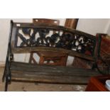 A vintage garden bench. Postage unavailable