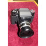 A Exakta 66 camera body with a Carl Zeiss Jena Flektogon 4/50 7308278 lens