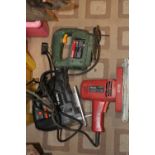 A selection of electric power tools