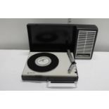 A vintage 1970's Philips battery powered record player. In GWO replacement turntable mat