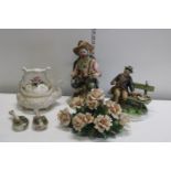 A selection of vintage Capodimonte figures
