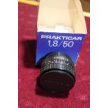 A Praktica 1,8/50 camera lens