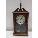 A WM 15 day wooden cased wall clock a/f, postage unavailable