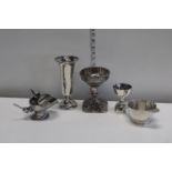 A selection of vintage plated wares