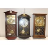 Three assorted maker wall clock a/f postage unavailable