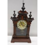 A good quality mahogany cased bracket clock a/f, postage unavailable