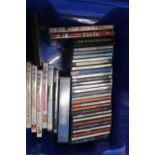 A box of CD's & DVD's