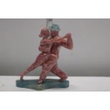 A vintage carved quartz dancing couple