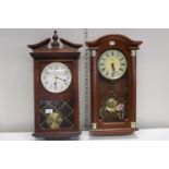 Two Westminster chime wall clocks a/f postage unavailable