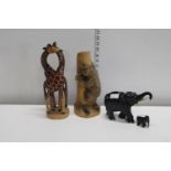 A selection carved animal figuerines