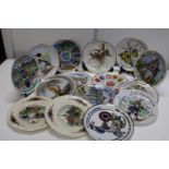 A job lot of assorted collectors plates. postage unavailable