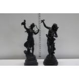 Two Spelter figures a/f