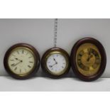 Three vintage battery powered wall clocks a/f