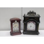 Two vintage clocks converted for battery use a/f