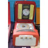 A vintage 1960s Dansette portable 7 inch single record player