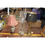 Three vintage table lamps postage unavailable