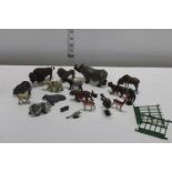 A box of Britains lead animals