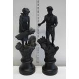 Two Spelter figures a/f