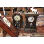 Three assorted mantle clocks. a/f postage unavailable