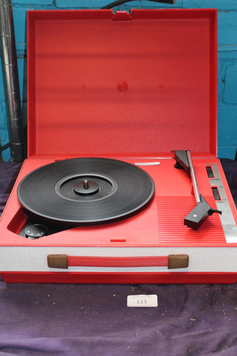A 1970s portable Fidelity record player