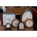 A good box of assorted clocks a/f postage unavailable