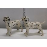 A pair of ceramic Dalmatian dog figures