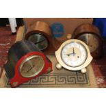 A box of assorted mantle clocks a/f postage unavailable
