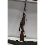 A Vintage Weihrauch 5.5 calibre air rifle with scope postage unavailable