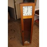 A vintage Gents of Leicester long cased impulse office/factory slave clock.. Height 128cm No postage