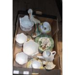 A box of assorted ceramics Postage unavailable