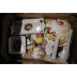 A box of assorted ceramics Postage unavailable