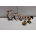 A selection of chicken themed vintage ceramics