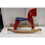 A vintage Charles wooden rocking horse postage unavailable