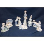 A job lot of ceramic figurines