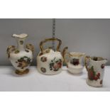 A selection of Staffordshire pottery items