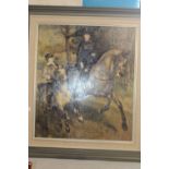 A over varnished Renoir print 'no postage available' 86cm tall