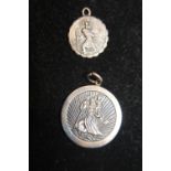 Two Sterling silver St. Christopher's