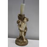 Alan Wallace cherub sculpture in the form of a candle holder