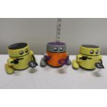 Three vintage Mr Money automatic money boxes