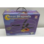 A boxed Clever Dragonfly helicopter