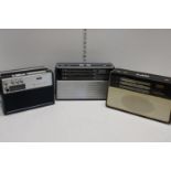 Two vintage Decca radios & vintage Lear Jet 8 track player