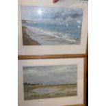 Two framed water colours by J Cawthorne. Postage unavailable