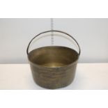 A very heavy brass jam pan 'no postage available'