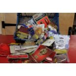 A tray containing a large quantity of hardware items etc 'no postage available'