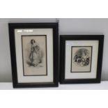 Two framed Victorian lithographic prints