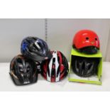 A selection of new cycling helmets