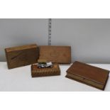 A selection of vintage cigar boxes