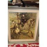 A hand overpainted & finished Auguste Renoir framed print. Postage unavailable