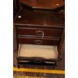 An antique mahogany music cabinet. Collection only